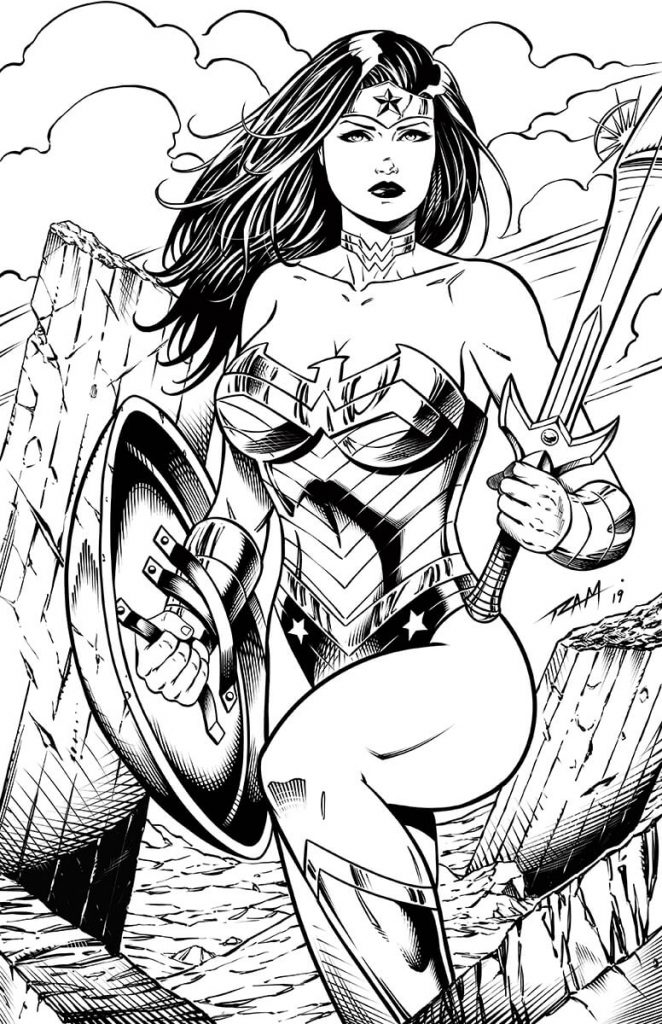 Wonder Woman Fan Art by Robert A. Marzullo DC Comics Character
