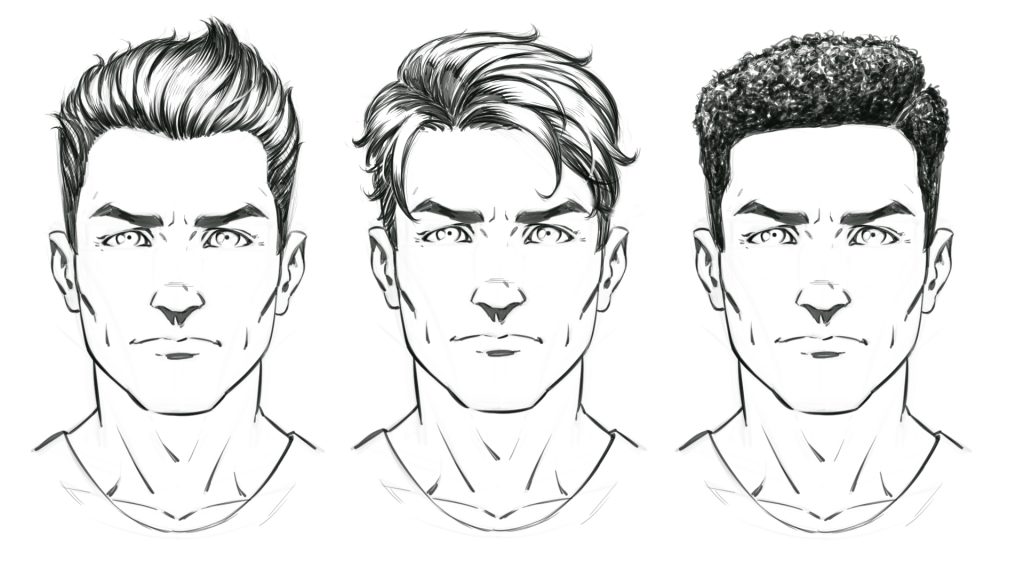 New Lessons on How to Draw Comic Style Hair – Male Characters - Ram ...