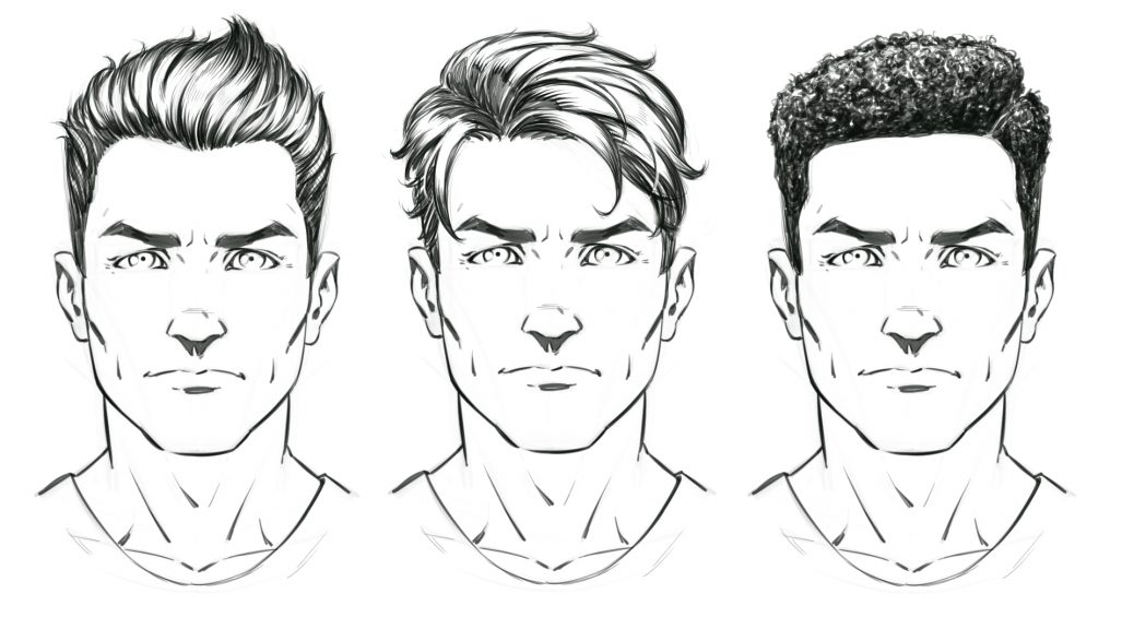 New Lessons on How to Draw Comic Style Hair - Male Characters - Ram