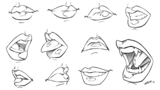 Drawing Female Lips - Practice Sketches Drawing Female Lips - Practice Sketches