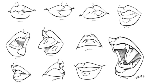 Drawing Female Lips - Practice Sketches