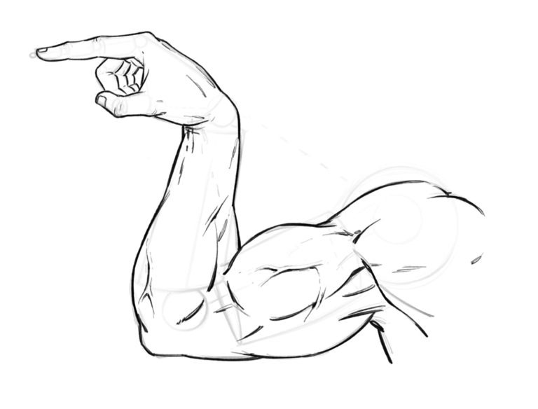 How to Draw a Muscular Arm Pose Step by Step Tutorial Ram Studios