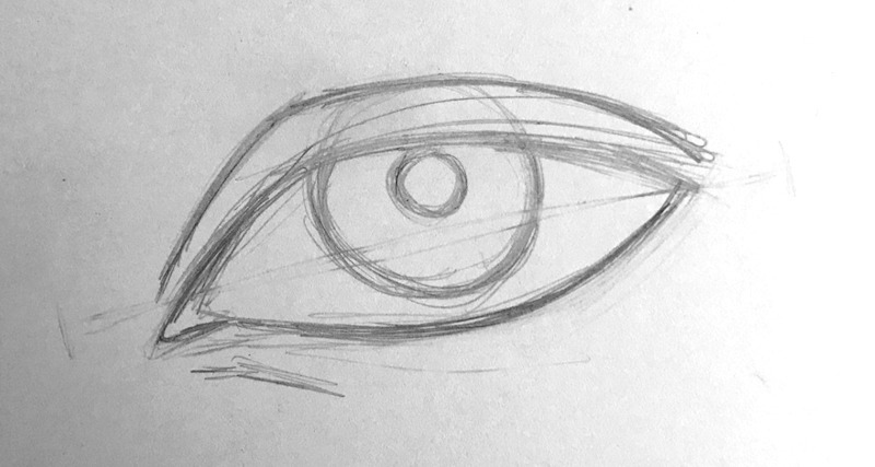 Step 3 - Drawing the Shape of the Eyelid