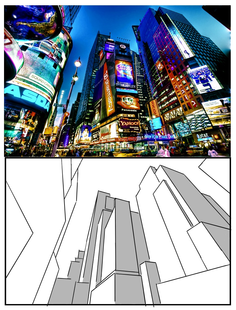 skyscraper drawing perspective