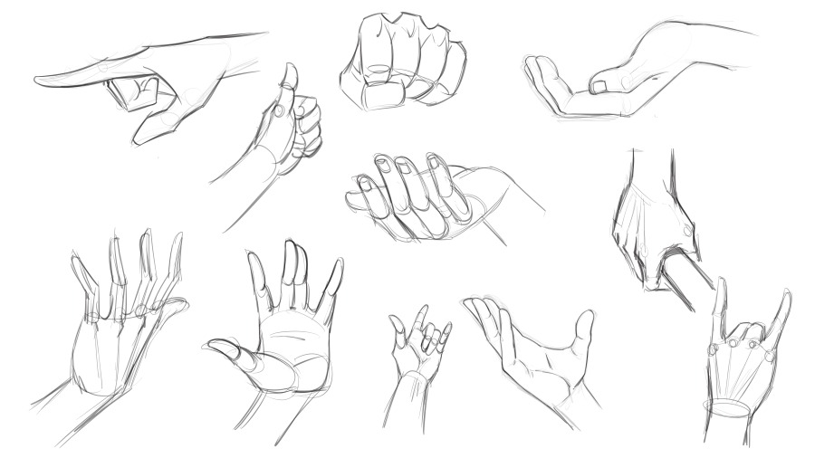 hand gestures drawing