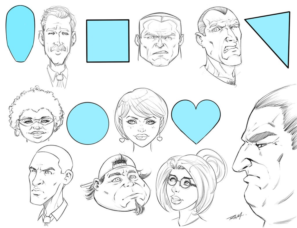 How to Draw Heads with Basic Shapes