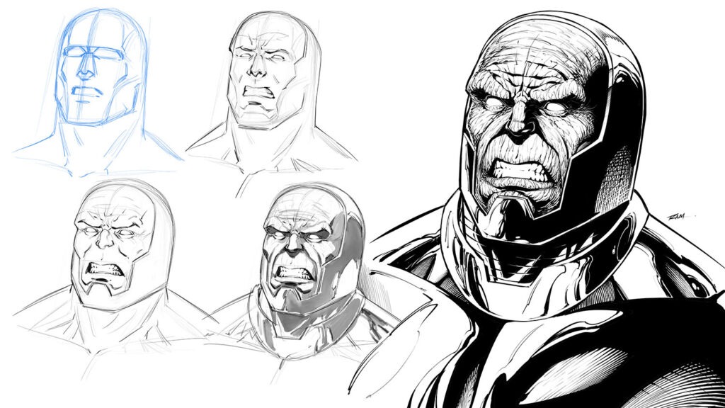 Drawing Darkseid on a Xencelabs Tablet