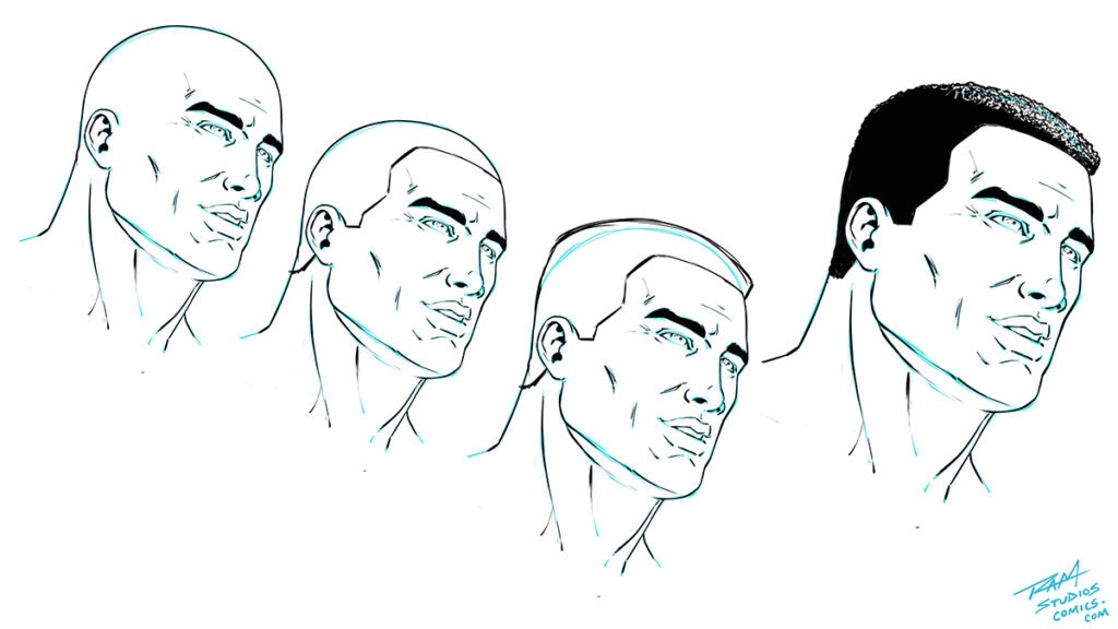 Drawing a Short Hair Style on a Black Male Character