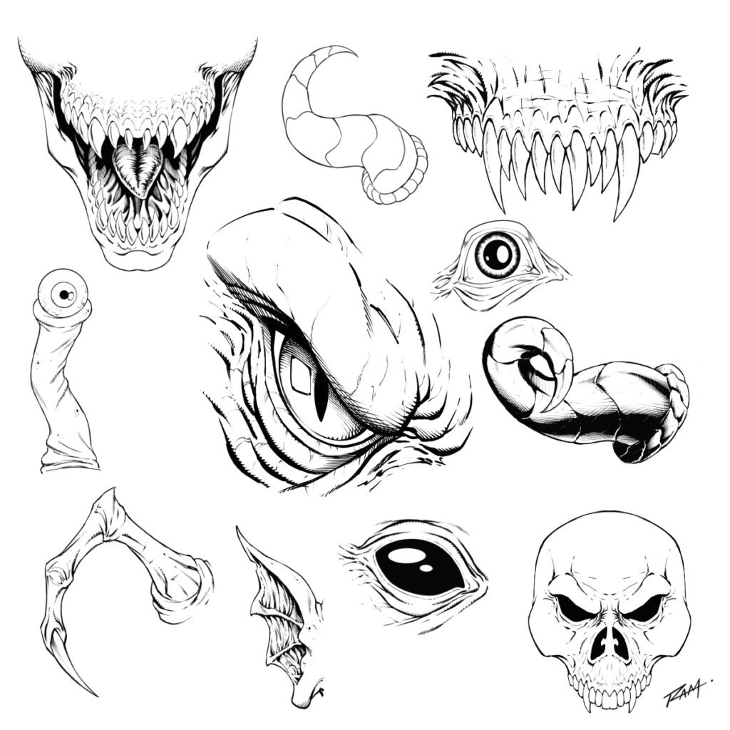 Creature Design Brushes for Procreate