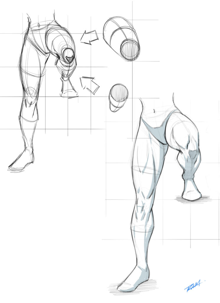 One Leg Up - Comic Pose